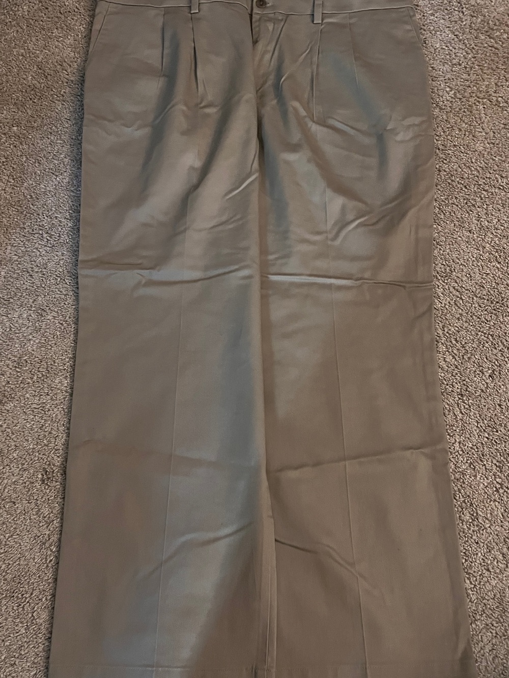 Men's Classic Straight-Leg Dress Pants in Olive W42-L32